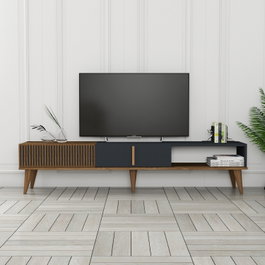 Hanah Home Milan Alt Soporte de TV Nogal y Antracita